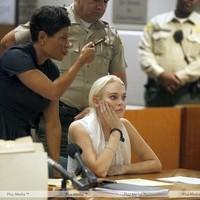 Lindsay Lohan at the Los Angeles Airport Courthouse being escorted | Picture 105786